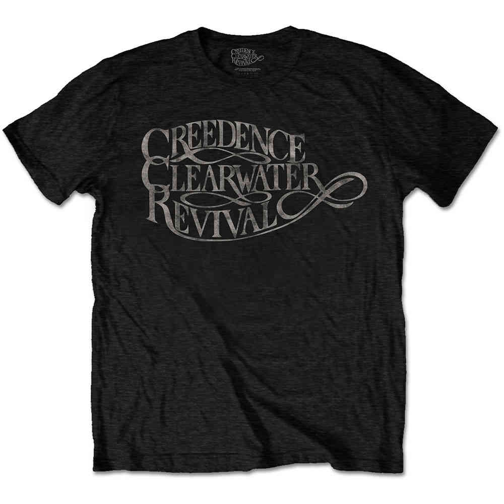 Creedence Clearwater Revival - Vintage Logo Heren Tshirt - Zwart
